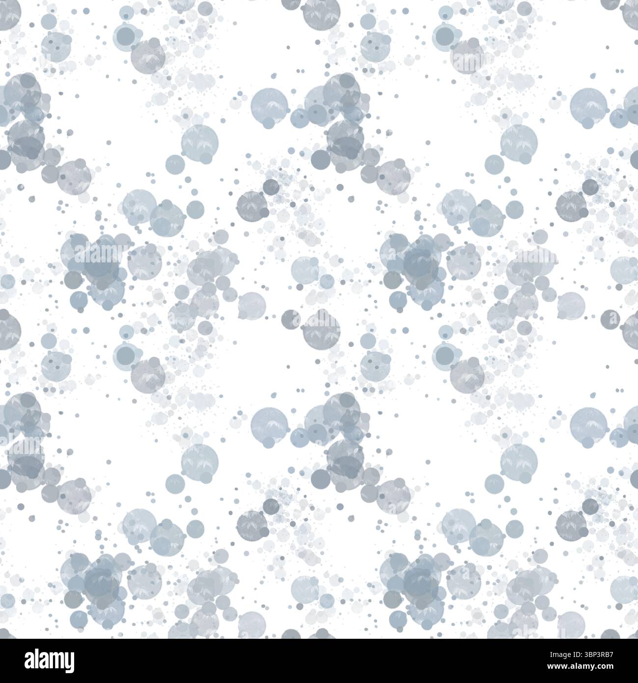 Hintergrund mit abstrakten Punkten. Digitale Illustration mit Aquarell. Nahtloses Muster mit stilisierten Spritzern, isoliert auf weißem Hintergrund. Stilisierung Stockfoto