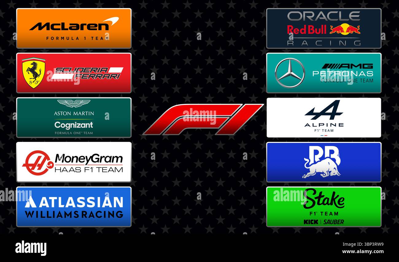 Formel-1-Rennteams Stockfoto