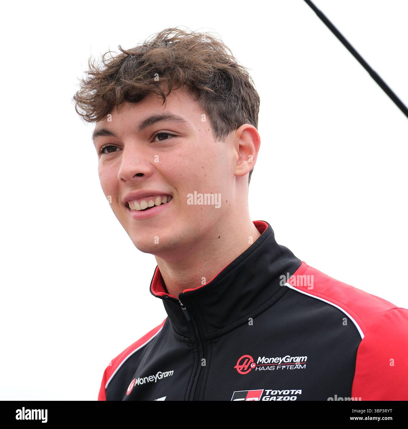 Towcester, Großbritannien. Juli 2025. Oliver Bearman vom MoneyGram Haas F1 Team, das beim Formel 1 Grand Prix in Silverstone zu sehen war. Quelle: SOPA Images Limited/Alamy Live News Stockfoto
