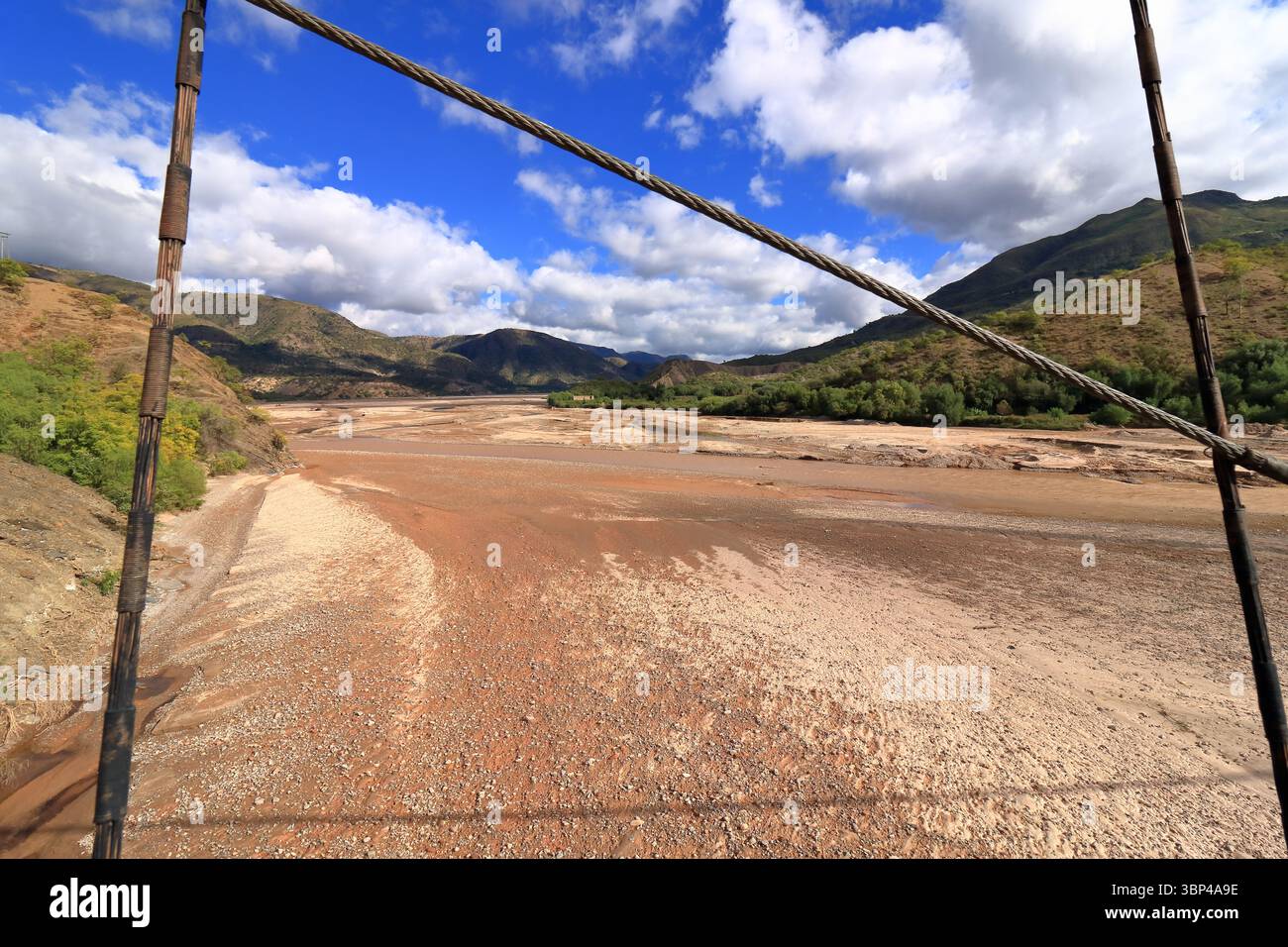 Das trockene Tal des Pilcomayo-Flusses in der Nähe von Sucre in Bolivien Stockfoto