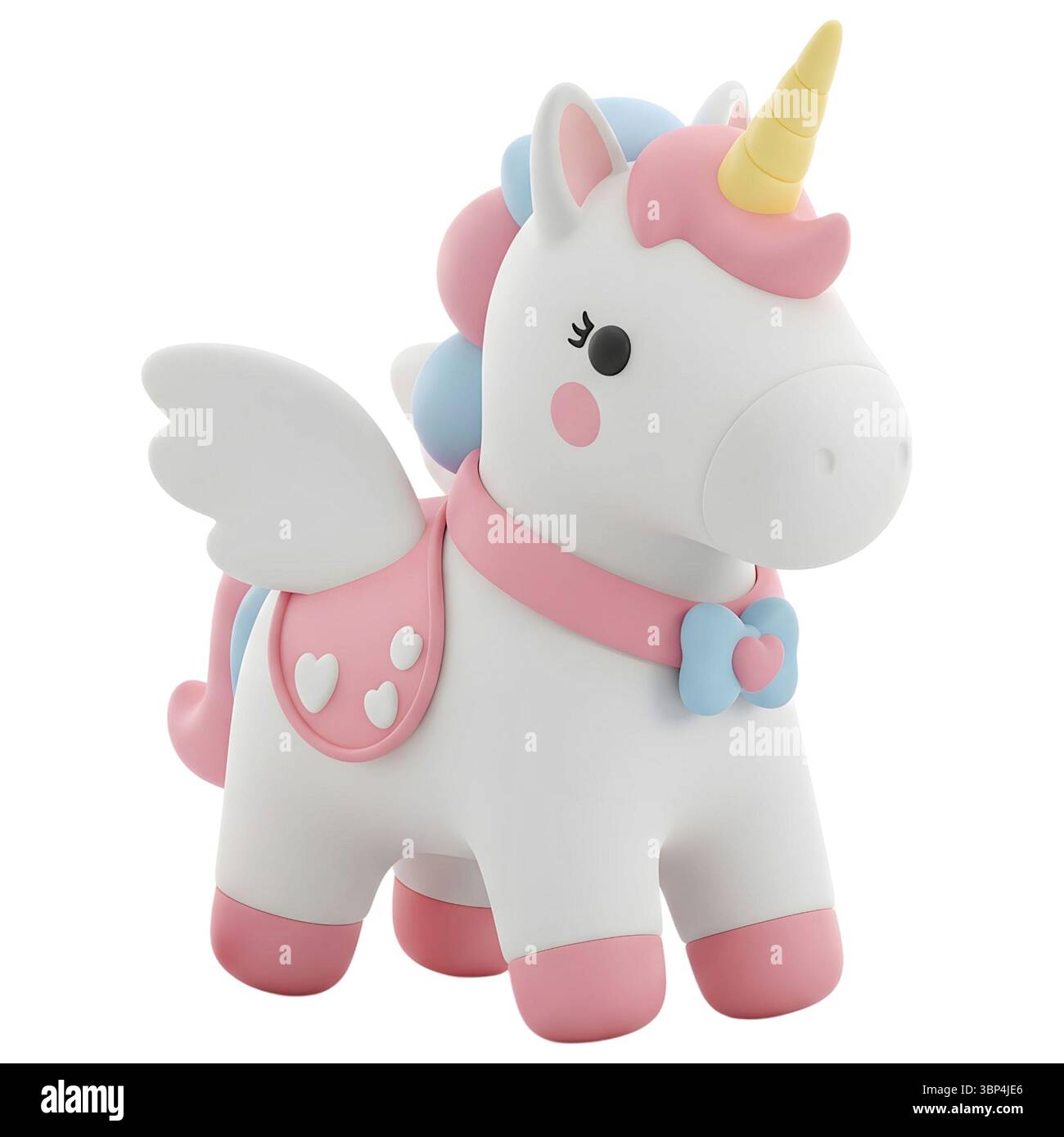 Minimalistisches 3D-Rendering in einem weichen und flüssigen Renderer Stockfoto