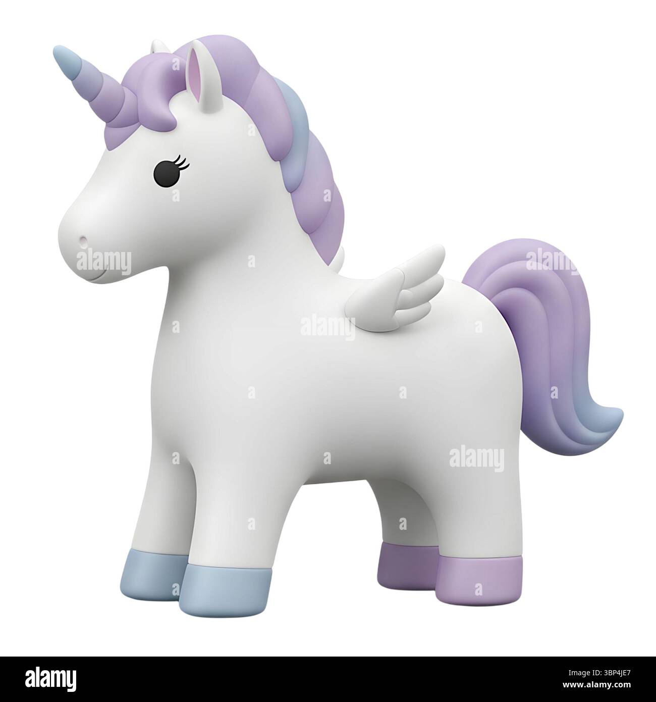 Minimalistisches 3D-Rendering in einem weichen und flüssigen Renderer Stockfoto