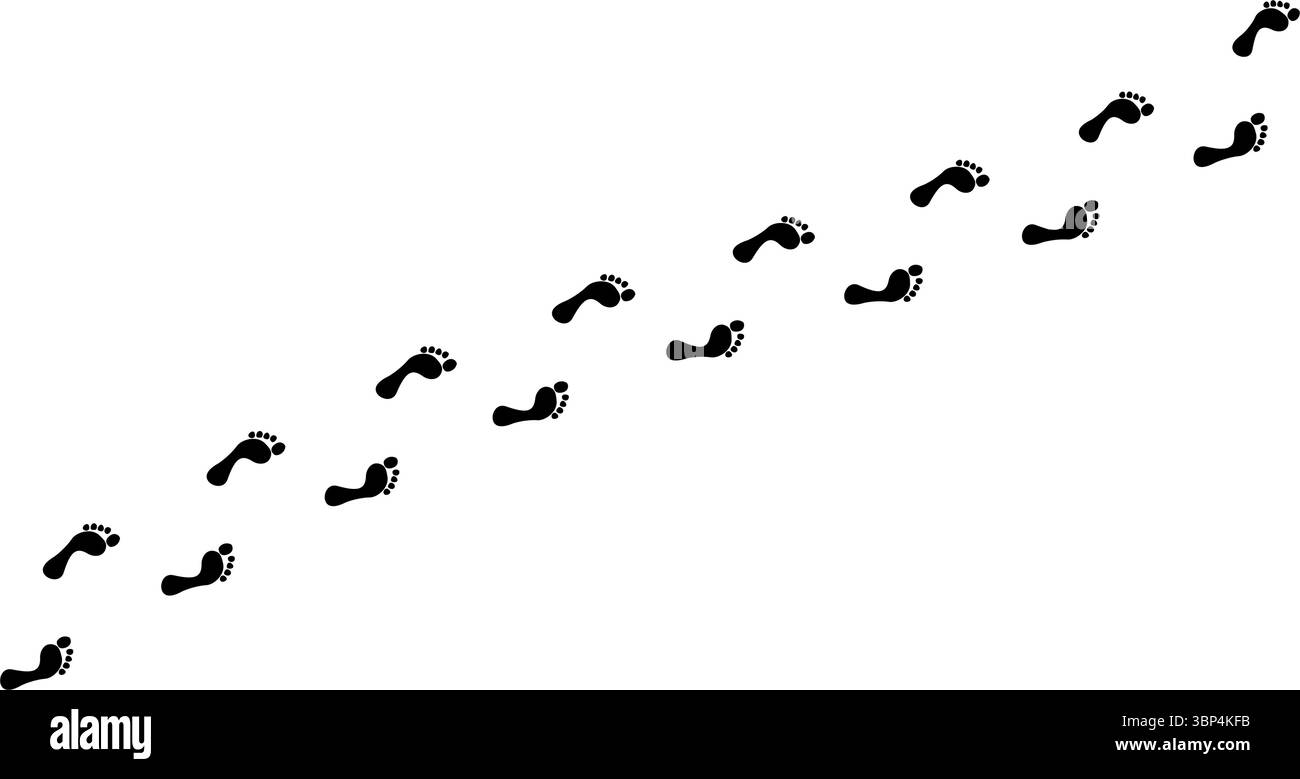 Silhouetten von Ameisen, die in ordentlichen Linien marschieren, Teamwork und Organisation zeigen, Ant Trail Illustration - Black Line ANTS Design Stock Vektor
