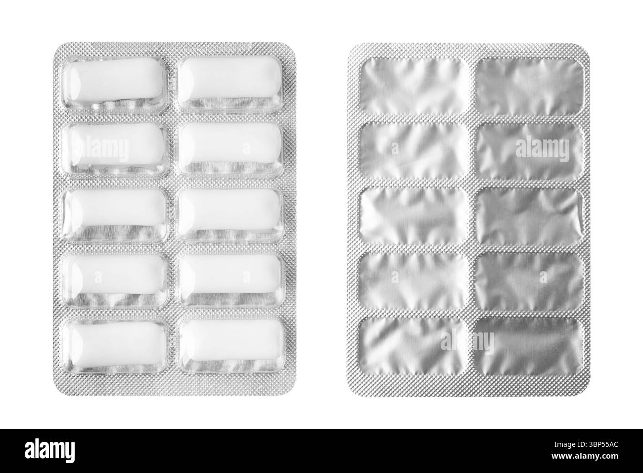 Kaugummi, isoliert auf weißem Hintergrund Stockfoto