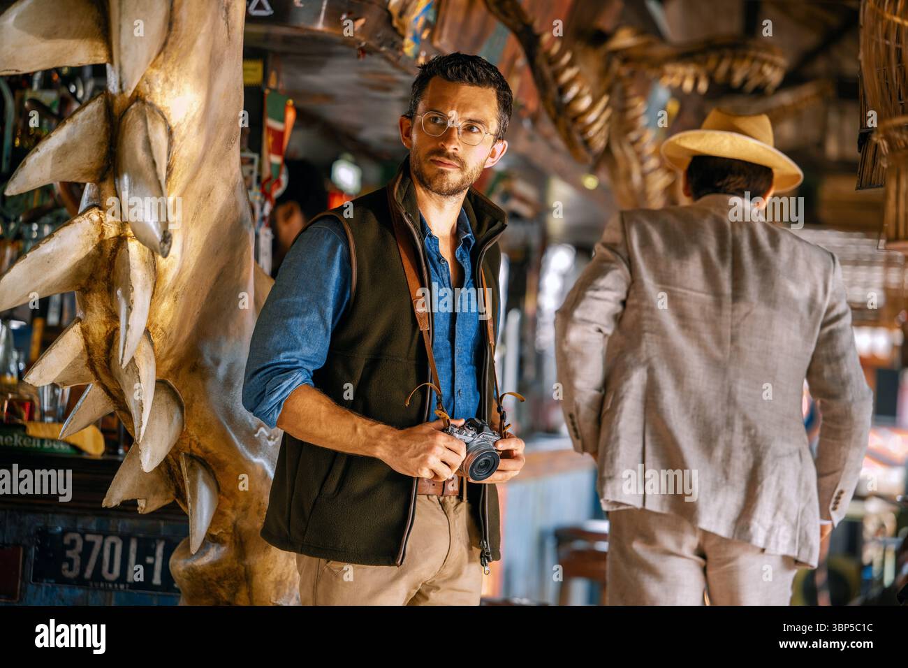 Jurassic World Rebirth Jonathan Bailey Stockfoto