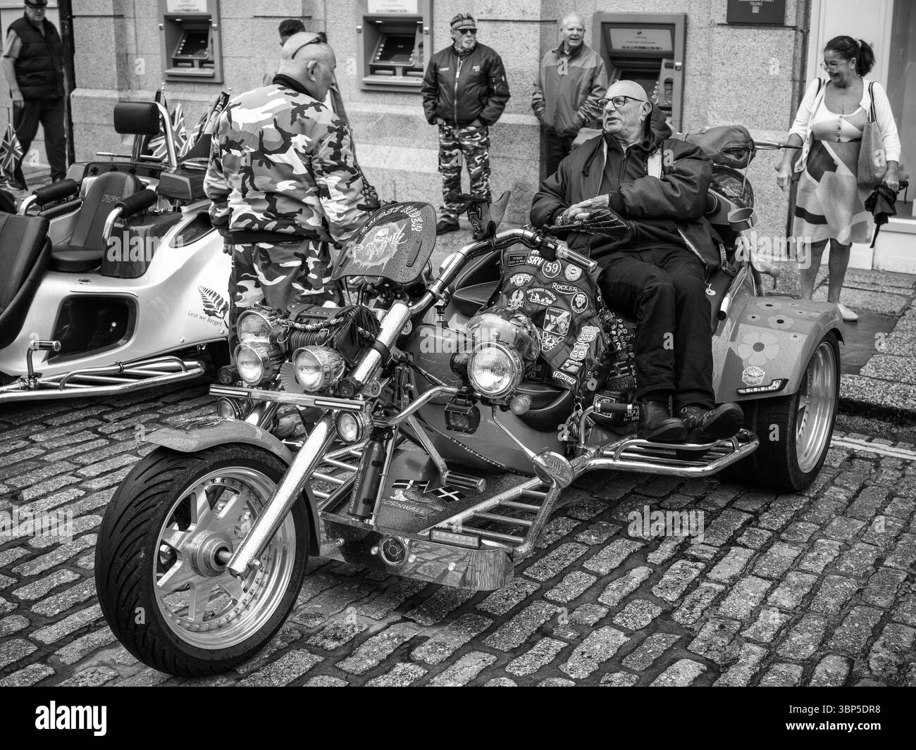 TRURO OLDTIMER RALLYE PLAZA Stockfoto