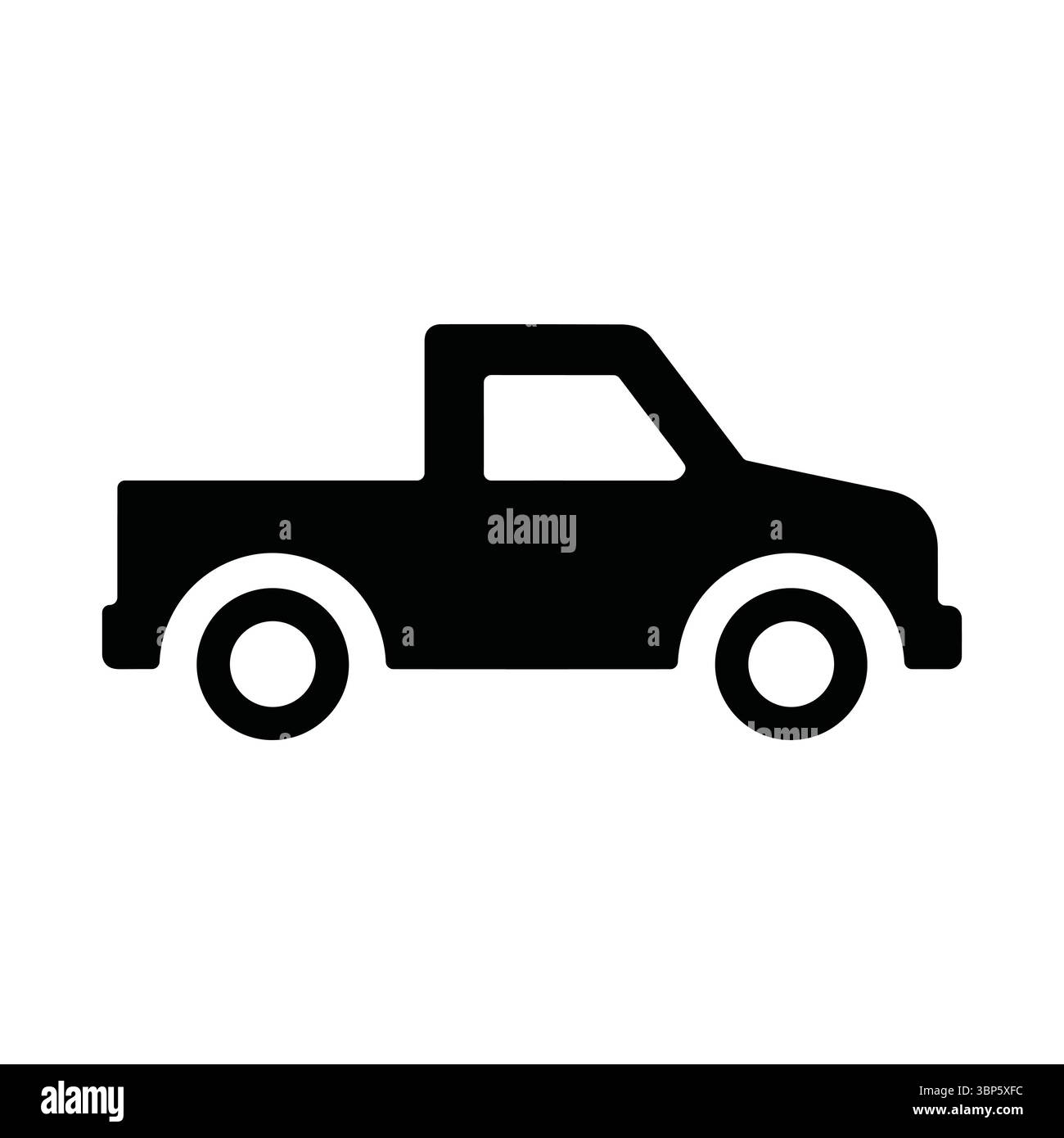 Lkw Fahrzeug Pkw Pickup Transport Automobil Maschinenantrieb Fahrtrichtungssymbol grafische Form Stock Vektor