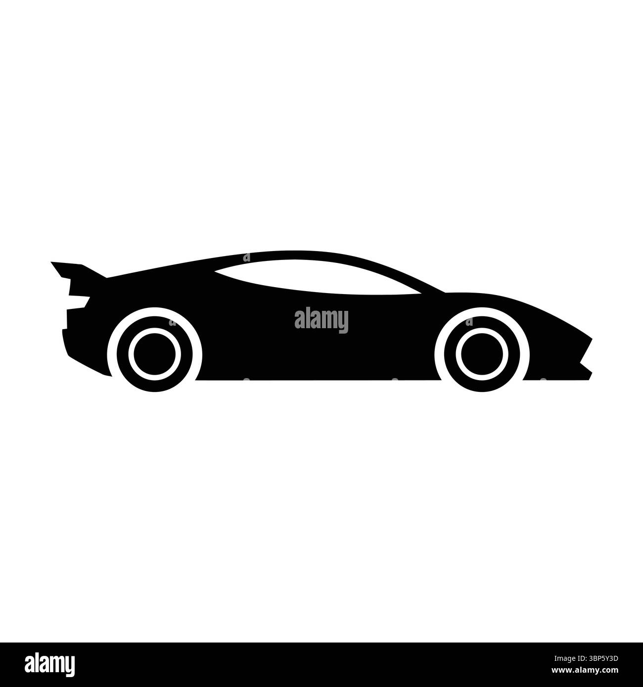 Pkw Fahrzeug Automobil Transportmaschine Automobil Geschwindigkeit Design Antrieb Race Stil Symbolform Stock Vektor