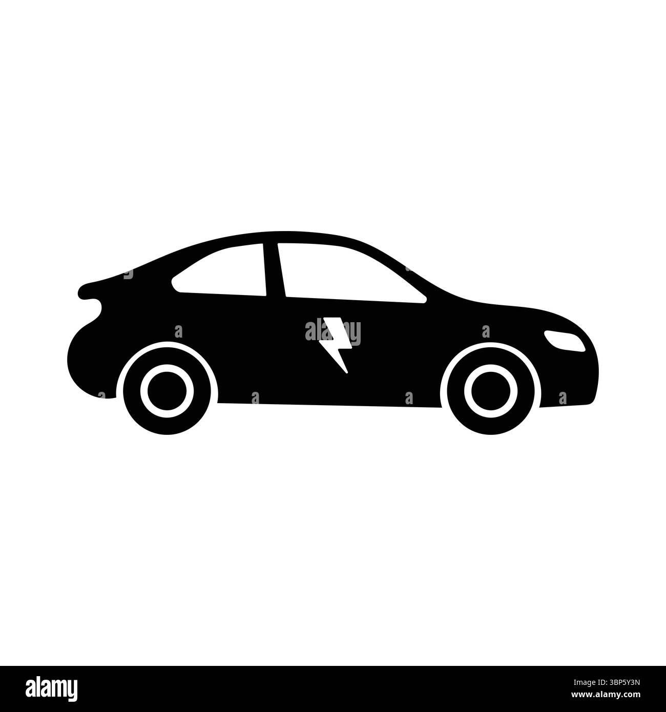 Elektrofahrzeug Auto Auto Transport Energie Automobil umweltfreundliches Ladesymbol Design Konzept Stock Vektor