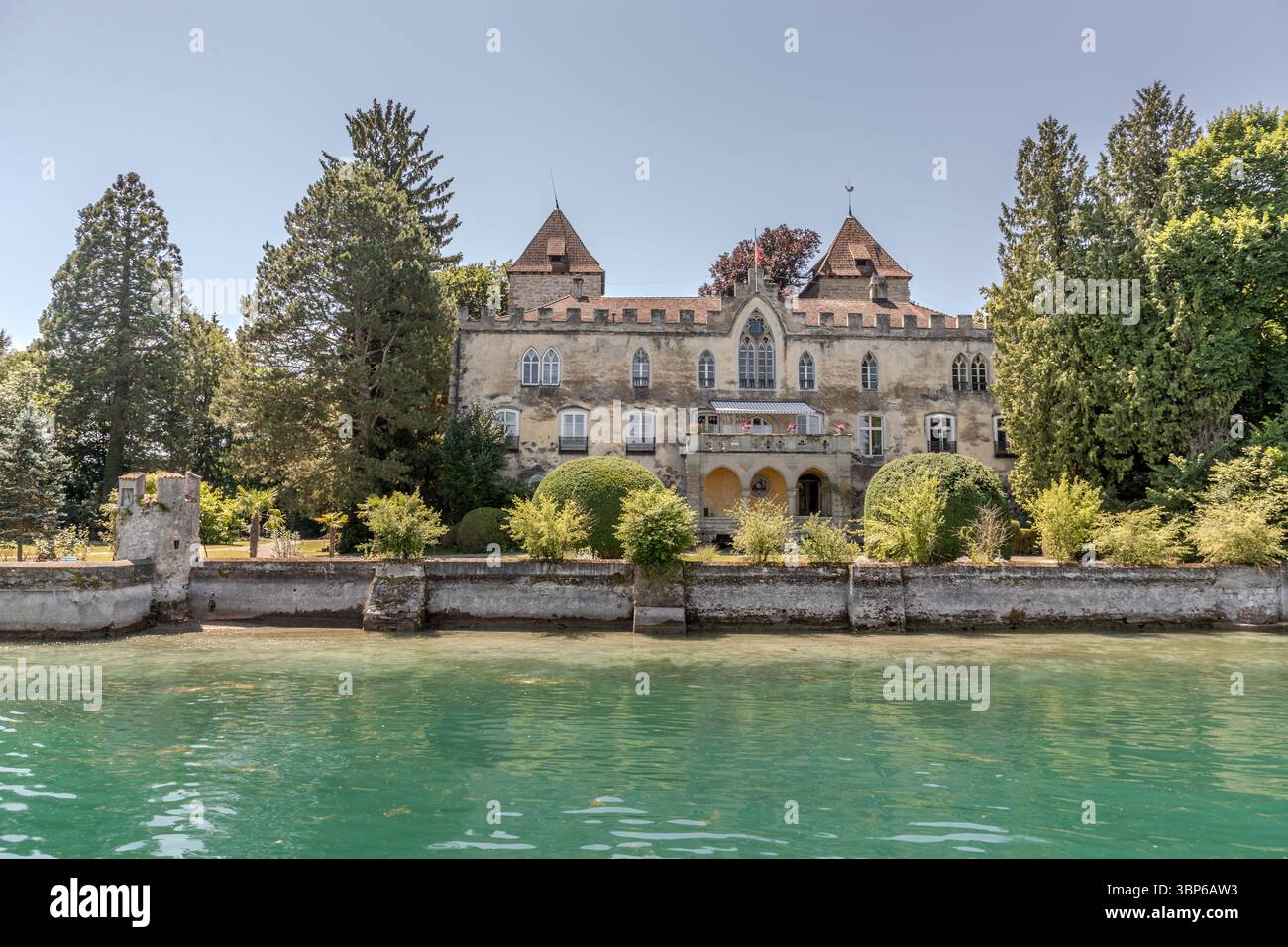 Schloss Gottlieben am Seerhein (Bodensee). Seestraße, Gottlieben, Thurgau, Schweiz Stockfoto