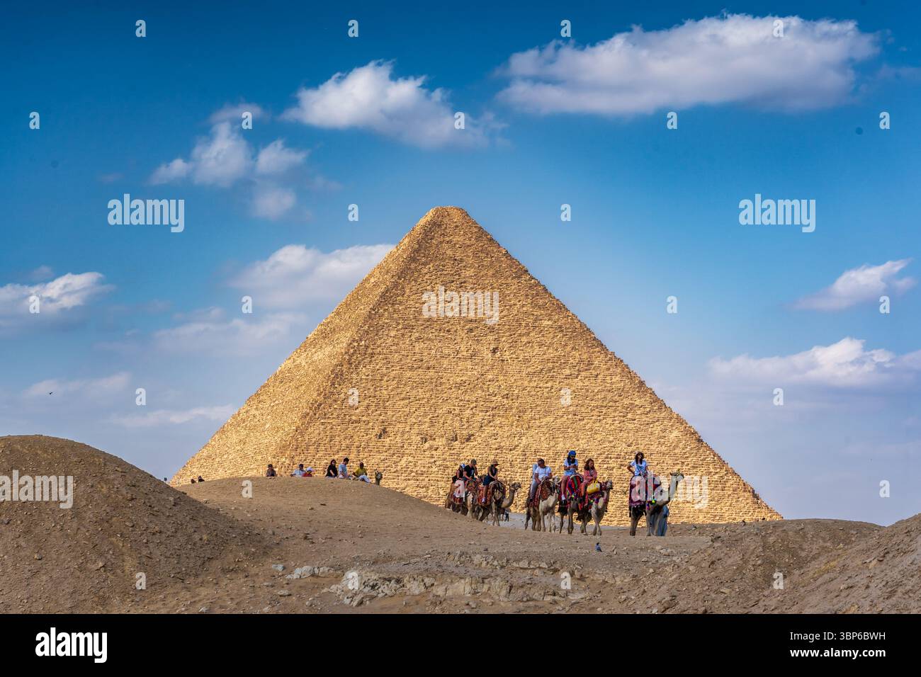Pyramide von Khufu oder große Pyramide von Gizeh Stockfoto