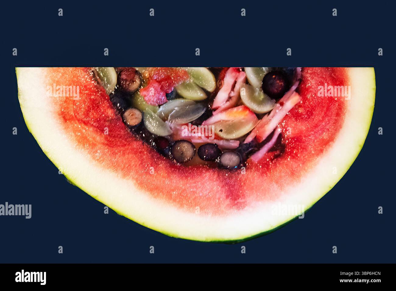 Kompottkunst mit Wassermelonen Stockfoto