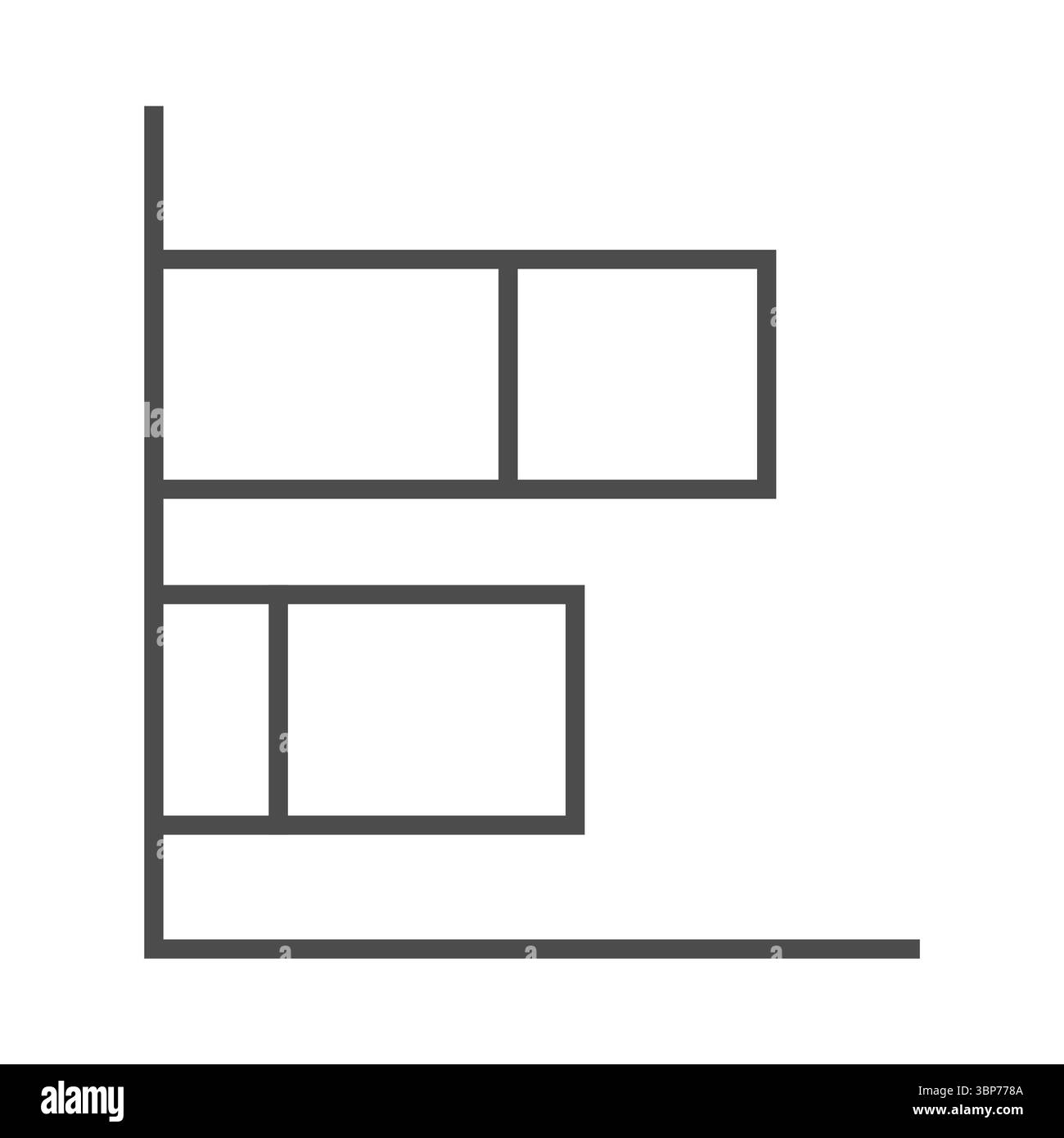Anschauliche Abbildung des Balkendiagramms Stockfoto