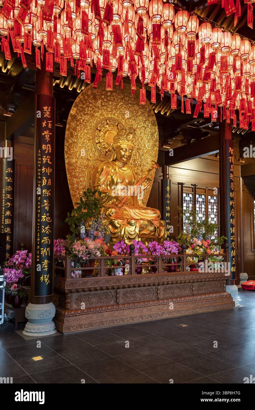 Goldener Buddha, Jade Buddha Tempel, Shanghai, Volksrepublik China Stockfoto Goldener Buddha, Jade Buddha Tempel, Shanghai, Volksrepublik China Stockfoto