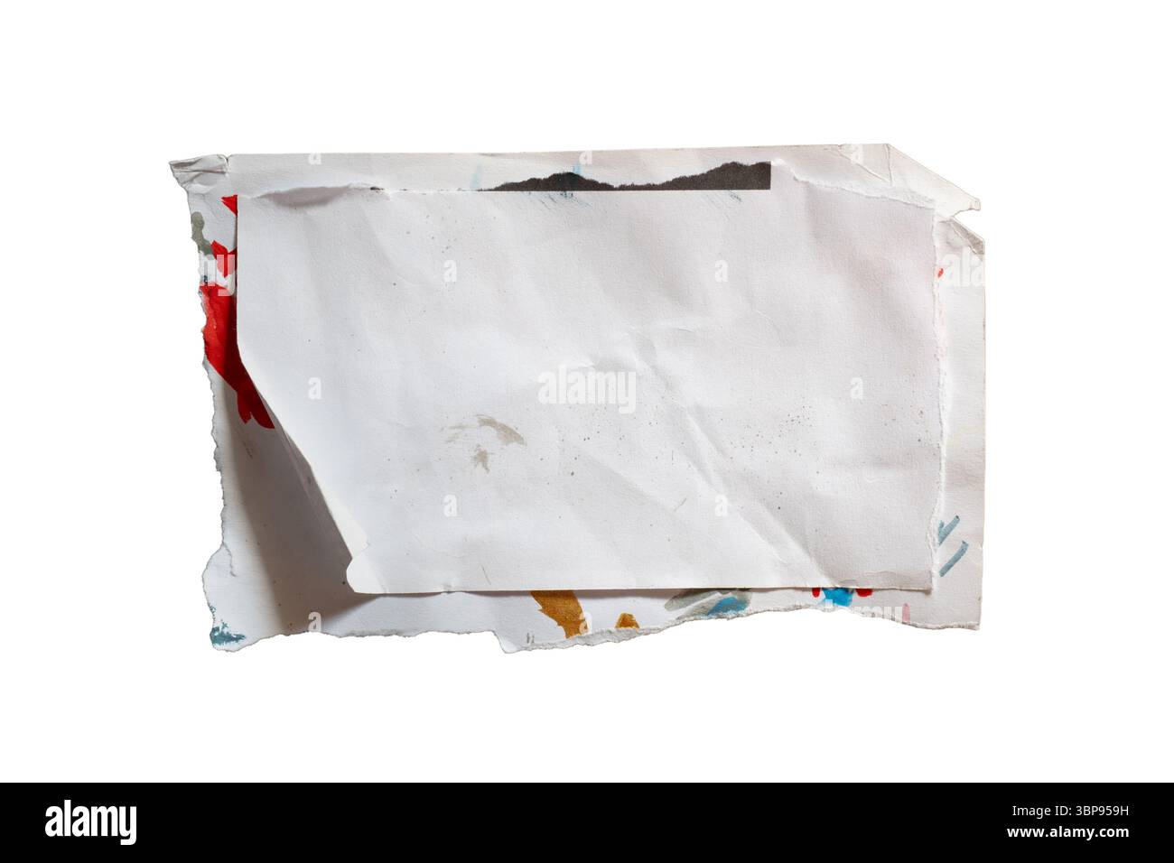 Ein Notizblock aus Recyclingpapier auf weißem Hintergrund mit Beschneidungspfad Stockfoto