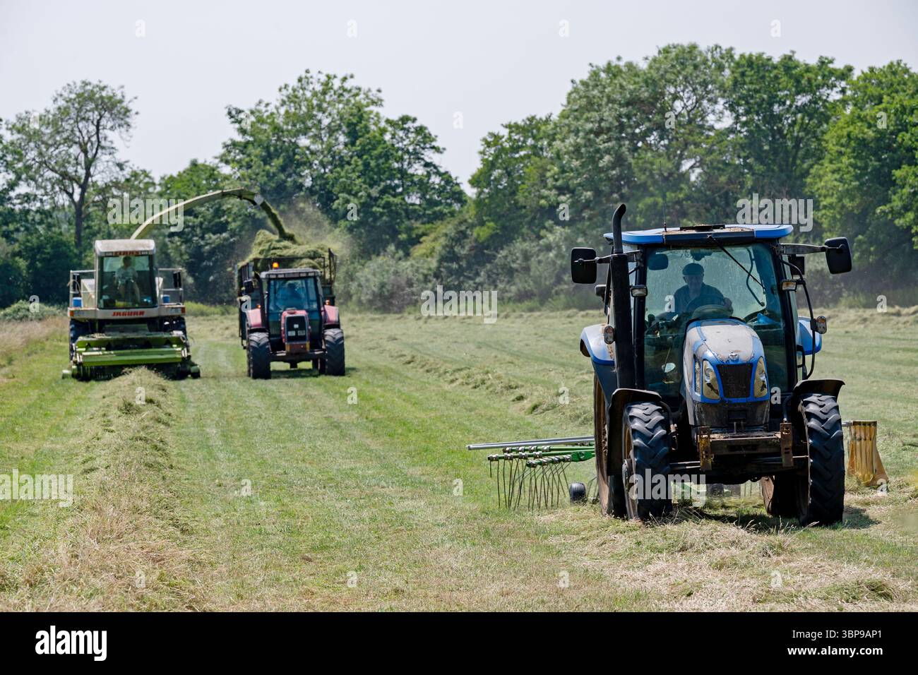 Heuernte Ufford Suffolk Stockfoto