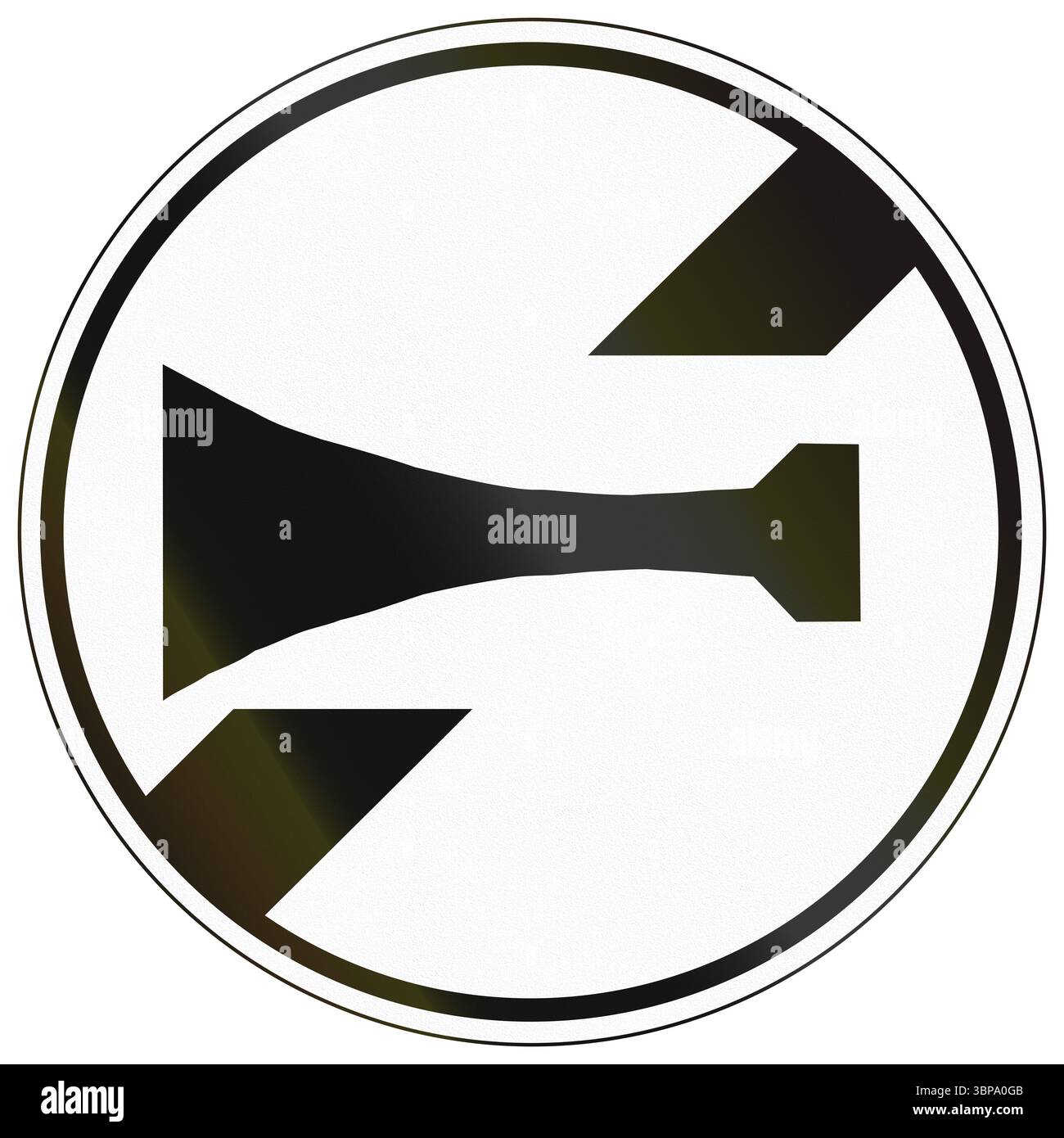 Gesetzliche Straßenschilder in Kambodscha - Ende des No Hupens. Stockfoto