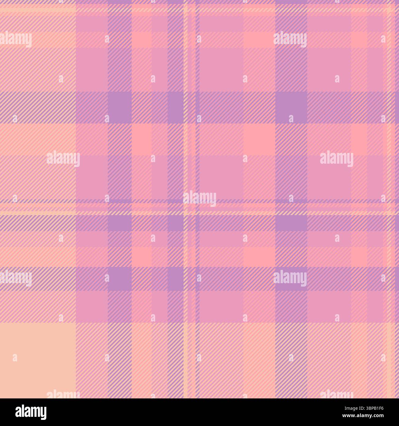Weiches Karomuster in Pastellrosa und Lila. Ideal für Textildesign, Mode, Websites oder Hintergründe. Eine subtile Textur sorgt für ein visuelles Interesse. Erstellen Stock Vektor