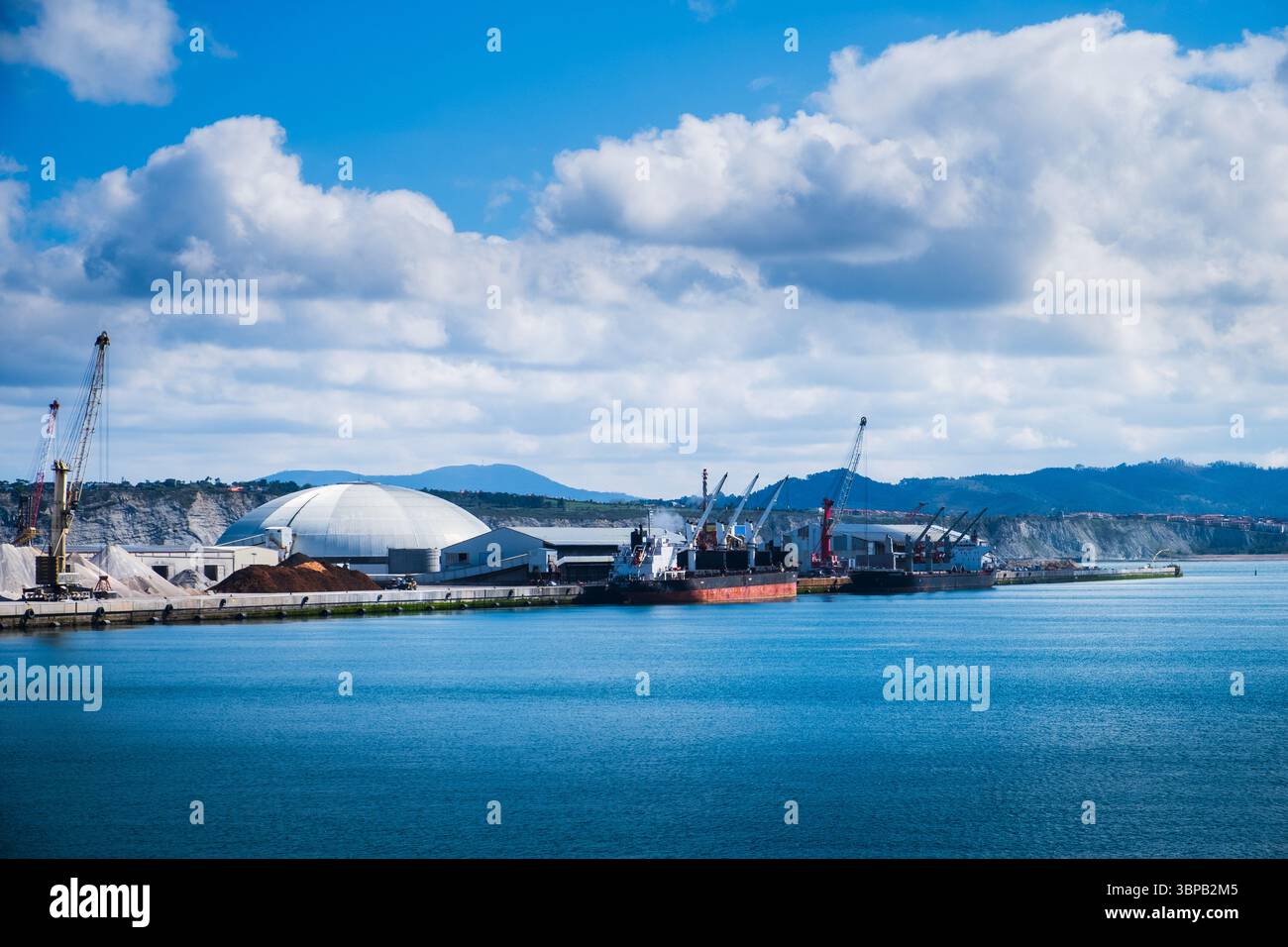 Hafen von Bilbao auf der Fährstrecke Bilbao nach Portsmouth Bretagne Stockfoto