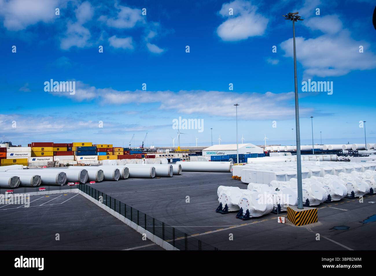 Lagerung am Hafen von Bilbao, Spanien Stockfoto