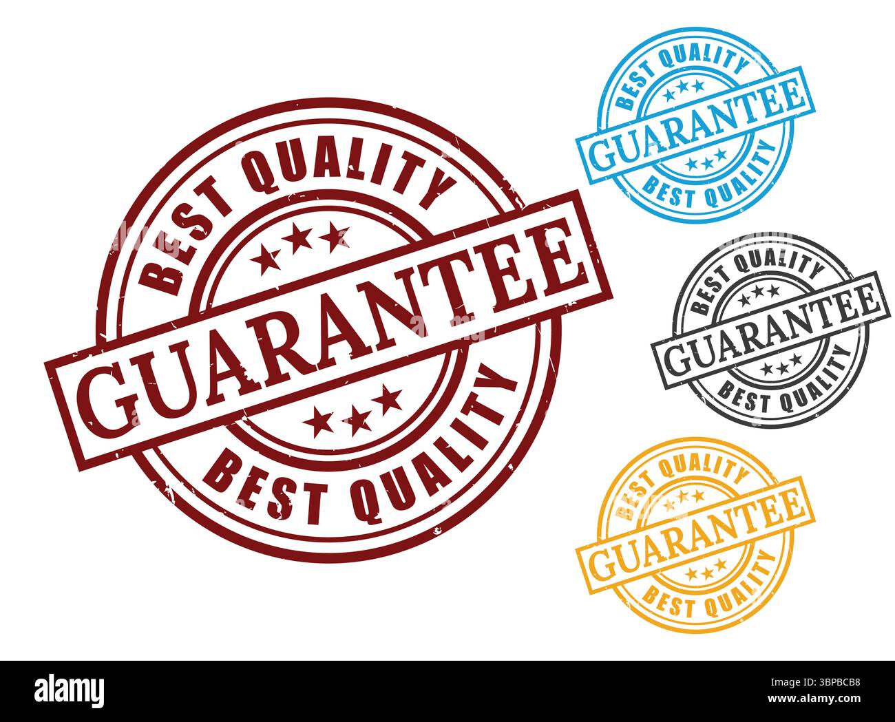 Beste Qualität Garantie Stempel Vektor Set, Premium Produkt Seal Stock Vektor