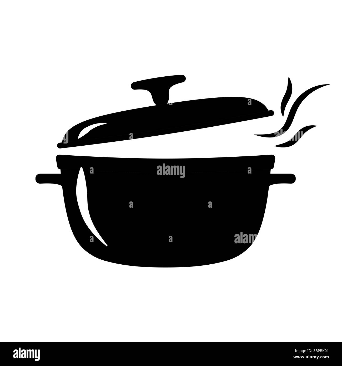 Kochtopf illustration Schwarzweiß-Stockfotos und -bilder