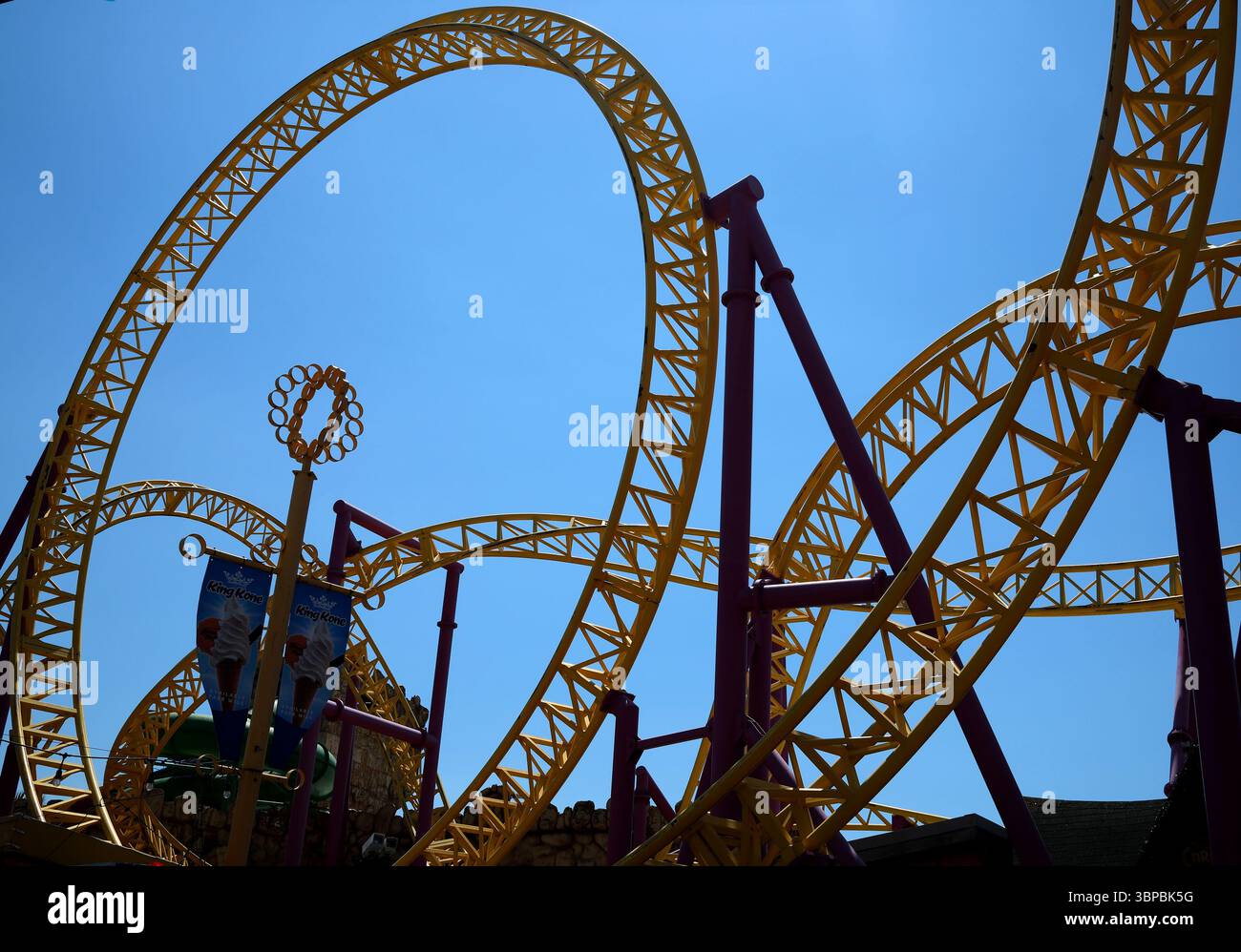 Achterbahn in Großbritannien Stockfoto
