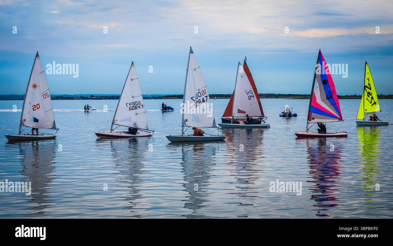 Segelboote an der Old Leigh Regatta, Leigh on Sea. Stockfoto