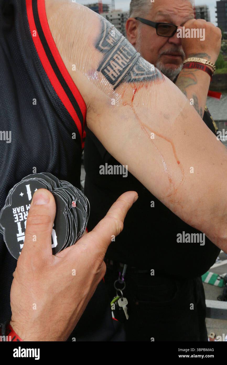 Harley Days 2025 Evil Jared Hasselhoff, Harley Days 2025, Hamburg *** Harley Days 2025 Evil Jared Hasselhoff, Harley Days 2025, Hamburg Copyright: XEventpressxBecherx Stockfoto