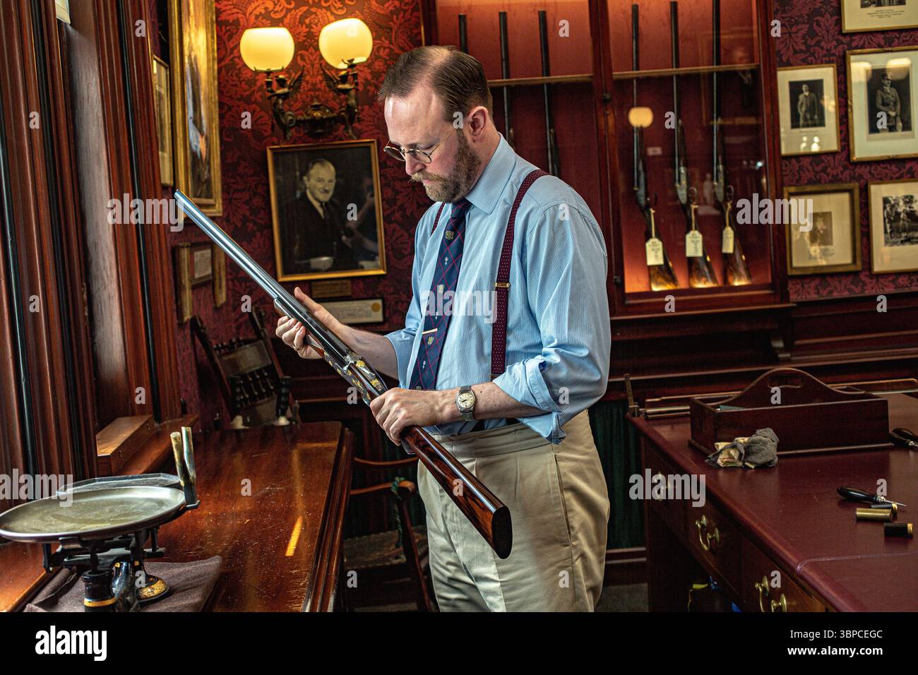 Nicholas Harlow Gunroom Manager James Purdey & Sons Stockfoto