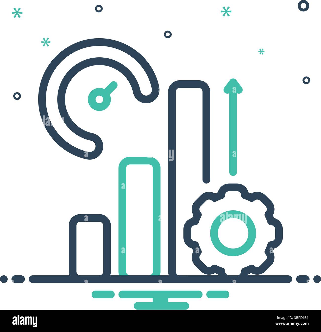 Symbol für Leistungsverbesserung, Leistung Stock Vektor