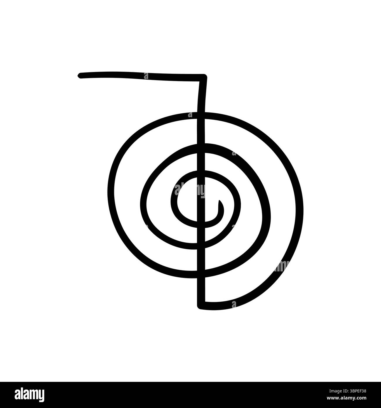 Ein spirituelles Symbol, das oft mit Energieheilung und Wohlbefinden in Verbindung gebracht wird und in minimalistischem Stil dargestellt wird Stock Vektor