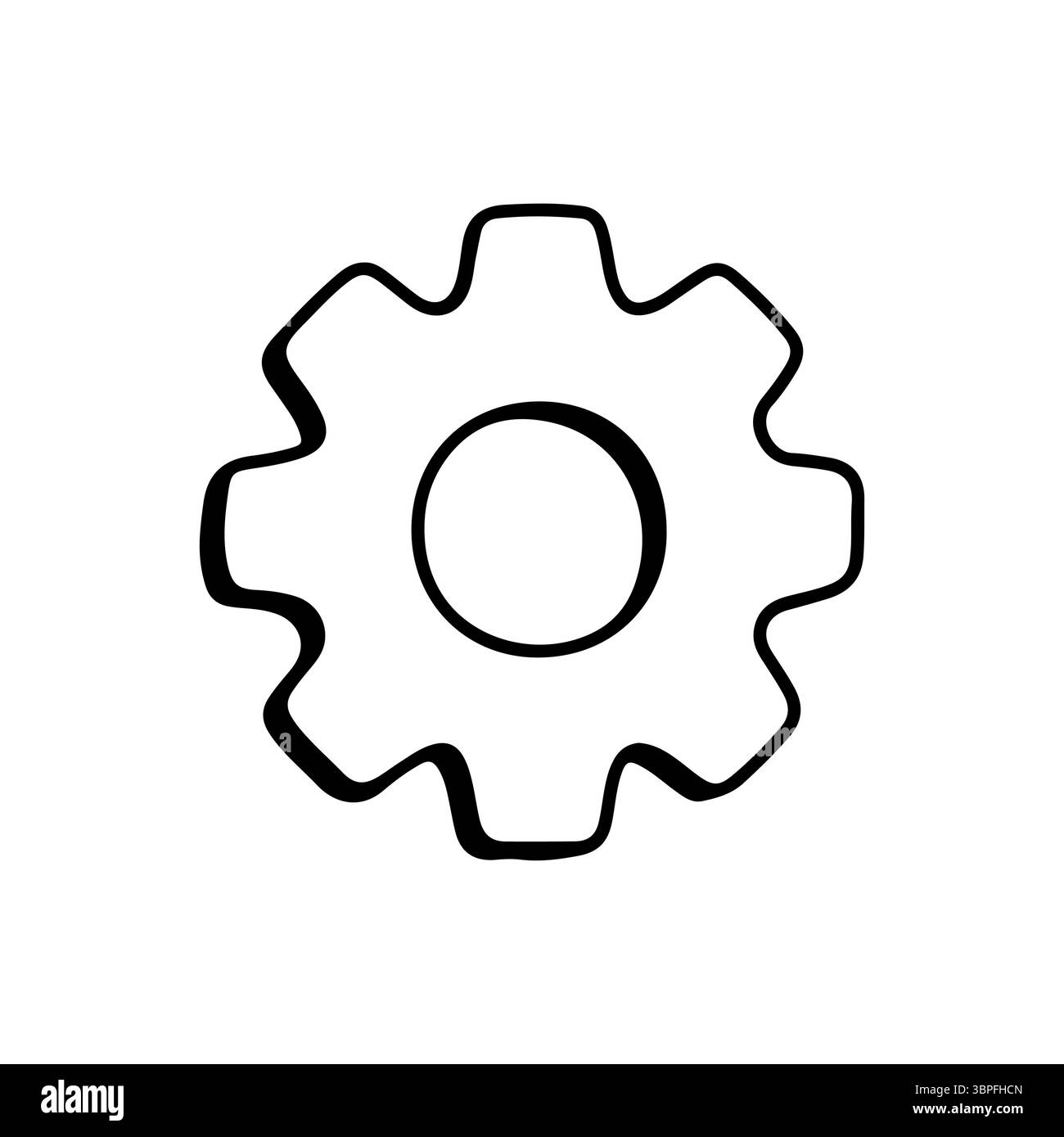 Eine einfache Comic-Ausrüstung, perfekt für Designs, die sich auf Einstellungen, Mechanik oder Problemlösung beziehen. Stock Vektor