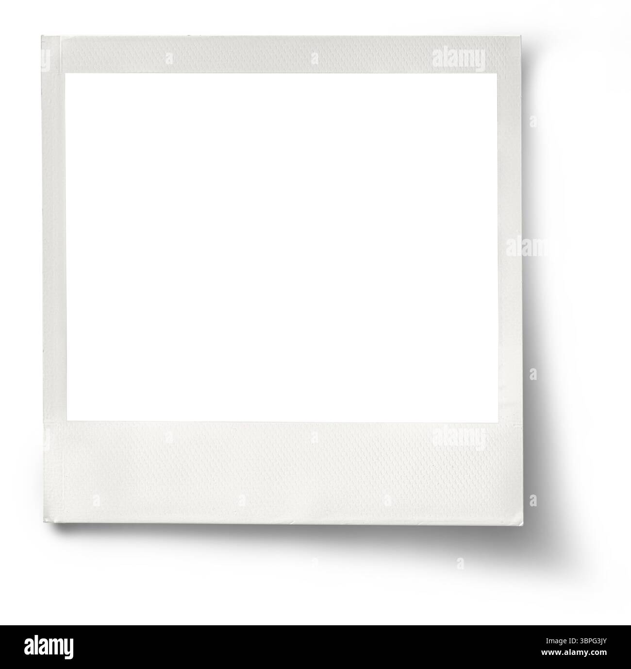 Ein leerer Sofortfilmrahmen für die Überlagerung. Retro-Effekt für Ihre Fotos Stockfoto