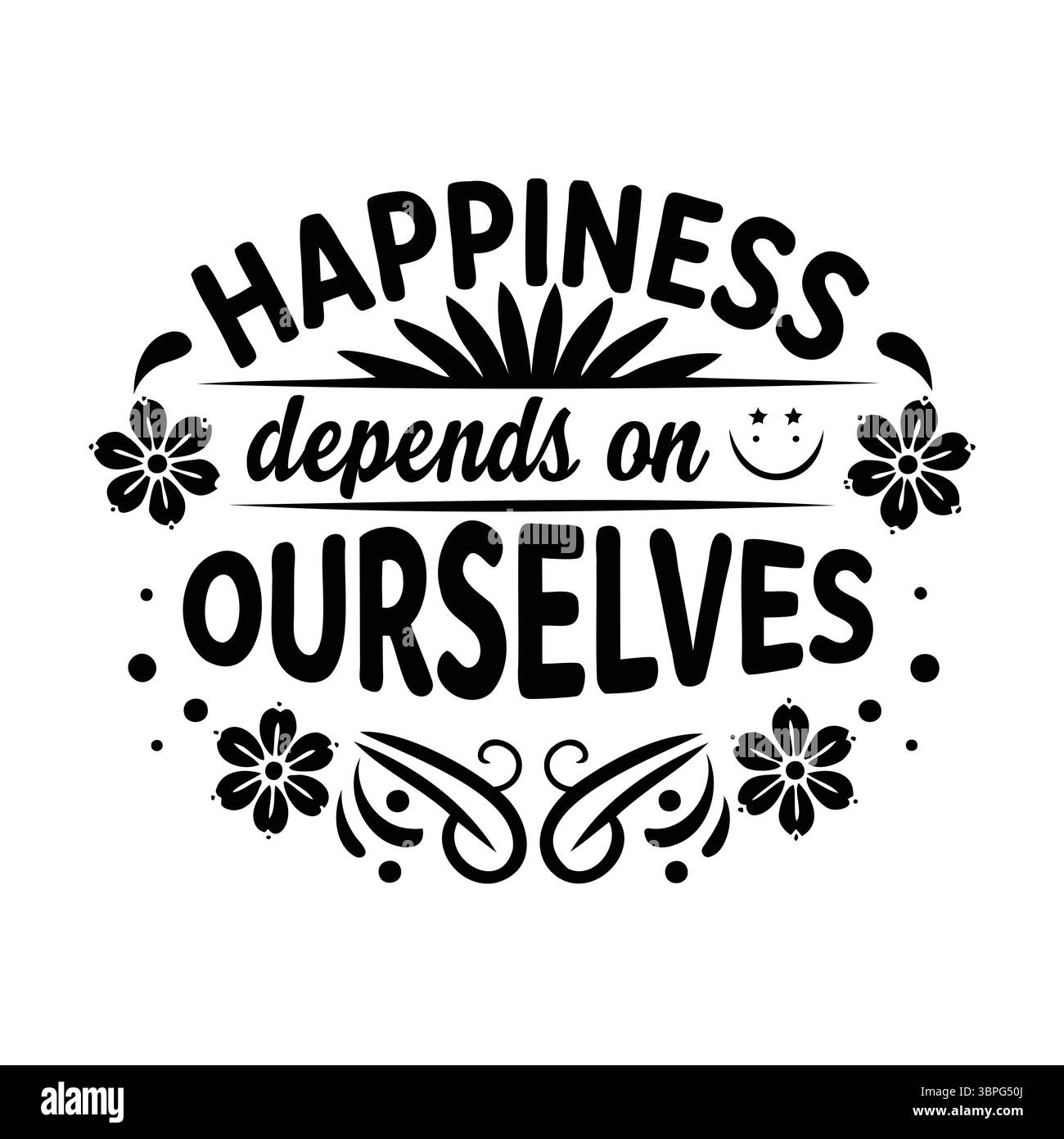 „Handbeschriftete Motivations- und inspirierende Zitate SVG-Dateien für Cricut- und Silhouette-Vinyl-Abziehbilder, T-Shirts, Becher, Wandkunst und DIY-Bastelprojekte Stock Vektor