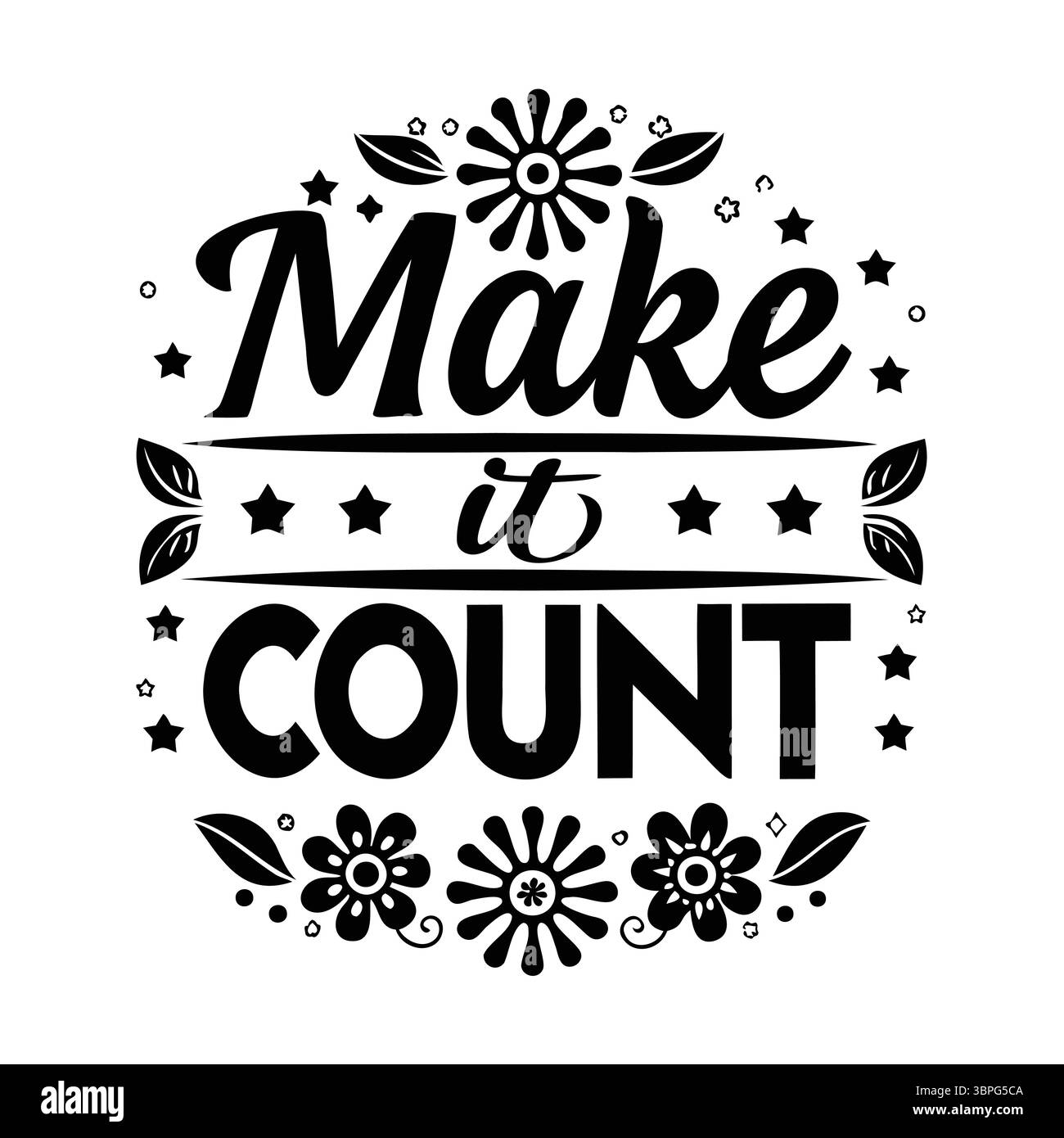 „Handbeschriftete Motivations- und inspirierende Zitate SVG-Dateien für Cricut- und Silhouette-Vinyl-Abziehbilder, T-Shirts, Becher, Wandkunst und DIY-Bastelprojekte Stock Vektor