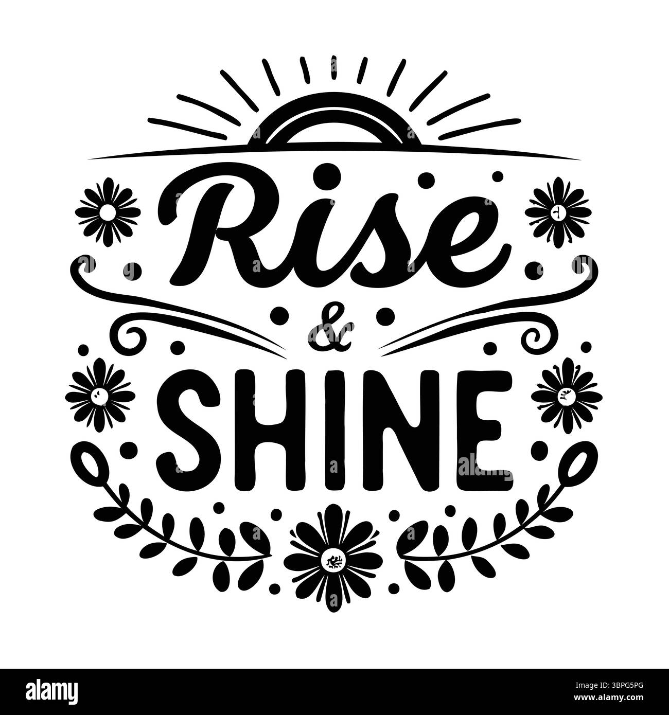 „Handbeschriftete Motivations- und inspirierende Zitate SVG-Dateien für Cricut- und Silhouette-Vinyl-Abziehbilder, T-Shirts, Becher, Wandkunst und DIY-Bastelprojekte Stock Vektor