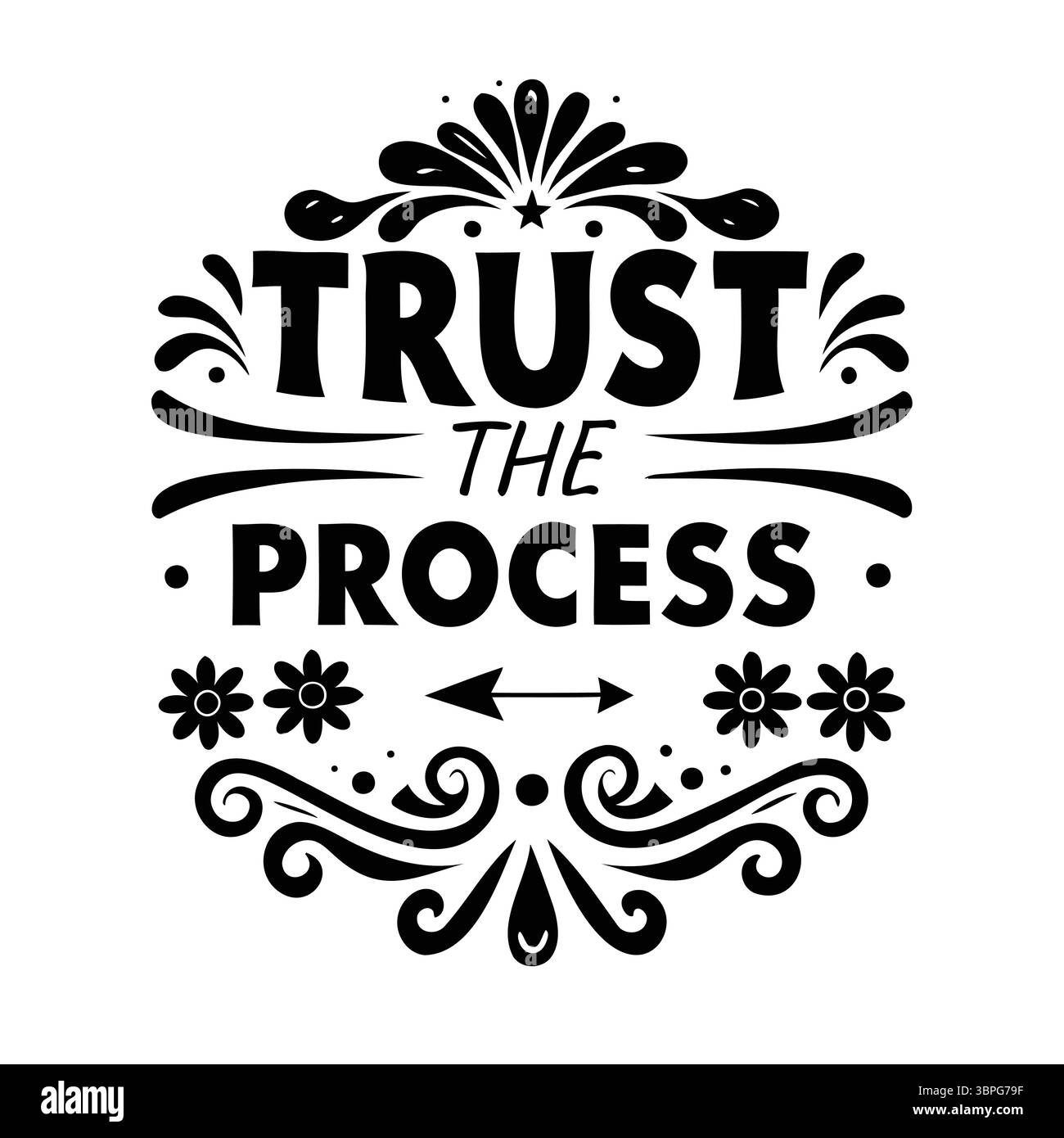 „Handbeschriftete Motivations- und inspirierende Zitate SVG-Dateien für Cricut- und Silhouette-Vinyl-Abziehbilder, T-Shirts, Becher, Wandkunst und DIY-Bastelprojekte Stock Vektor