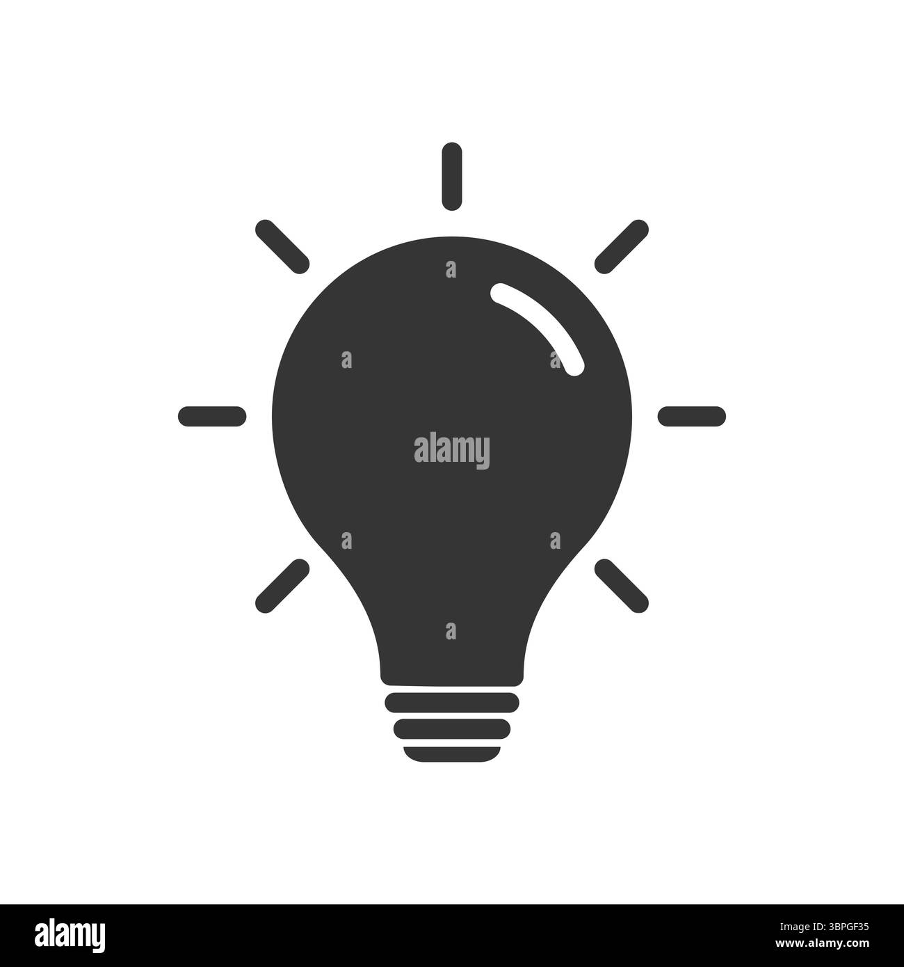 Glühlampensymbol, das Ideen, Innovation, Kreativität, kluges Denken, Lösungen, Intelligenz und neue Konzepte Stock Vektor