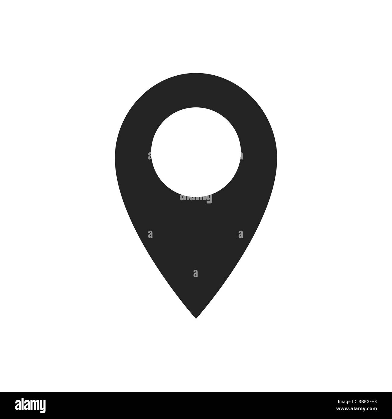 Karten-Pin-Symbole für Position, Navigation, Markierung, GPS, Ziel, Position und Geolokalisierung für digitale Karten und Schnittstellen Stock Vektor