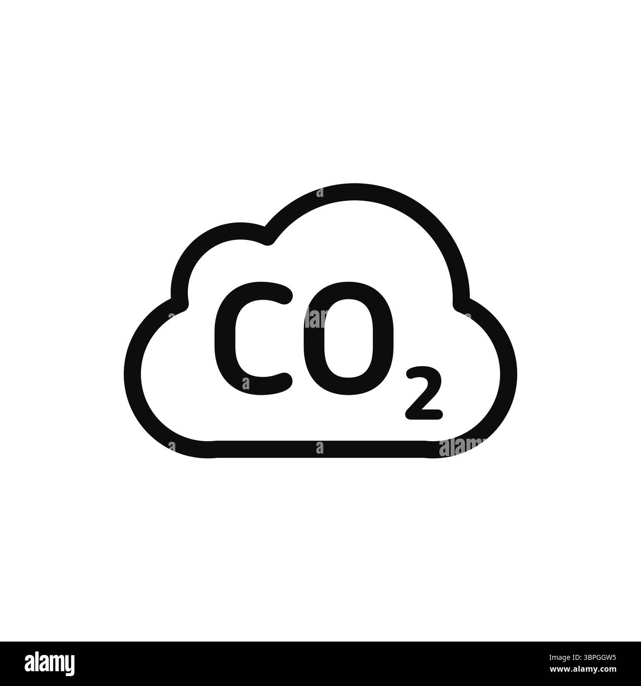 Symbol der CO2-Wolke, das Kohlendioxidemissionen, Luftverschmutzung, Treibhausgase, Klimawandel, Umweltauswirkungen, und die globale Erwärmung Stock Vektor