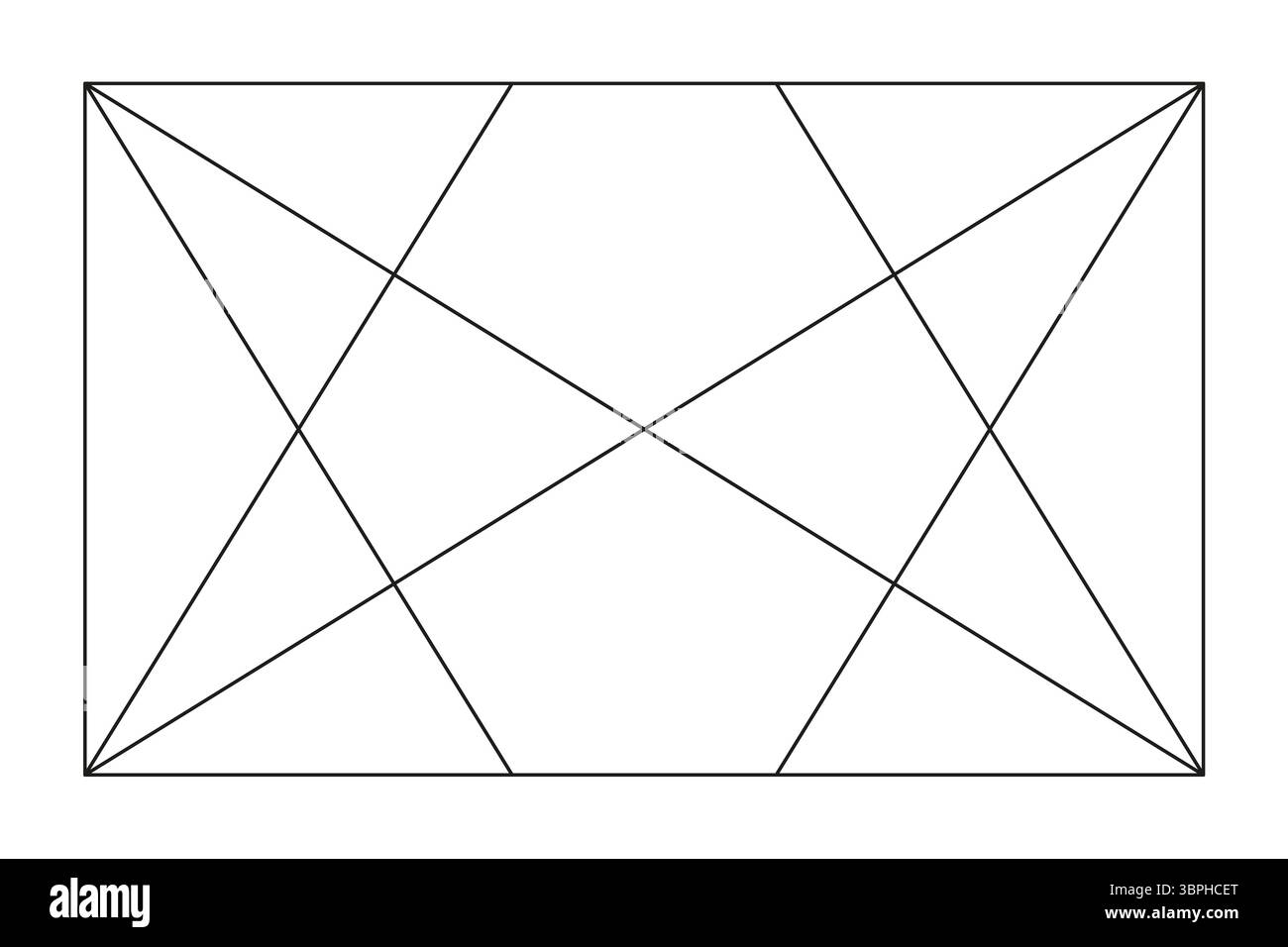 Vorlage „Golden Ratio“. Goldener Abschnitt der Methode. Fibonacci-Array, Zahlen. Goldene Proportionen. Vektorabbildung. Dreiecke. Stock Vektor