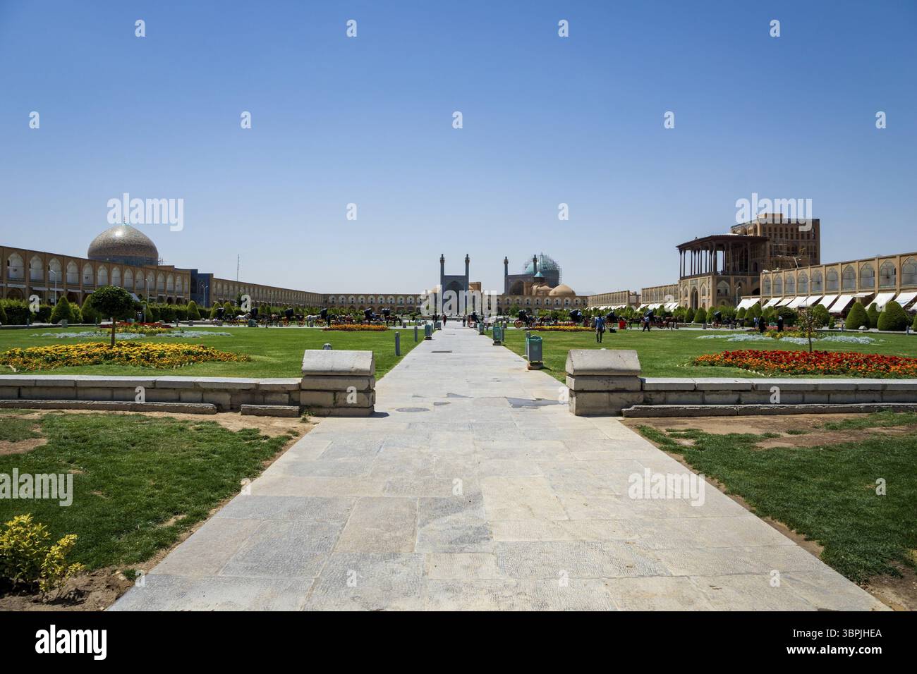 Isfahan Naqsh-e Jahan Platz, ein Wahrzeichen in Isfahan, Iran, UNESCO-Weltkulturerbe, Asien Stockfoto