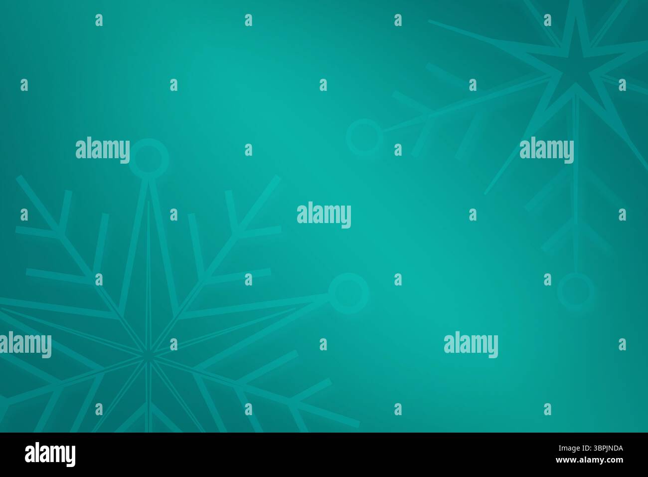 Grüner Schneeflocken-Hintergrund Stockfoto