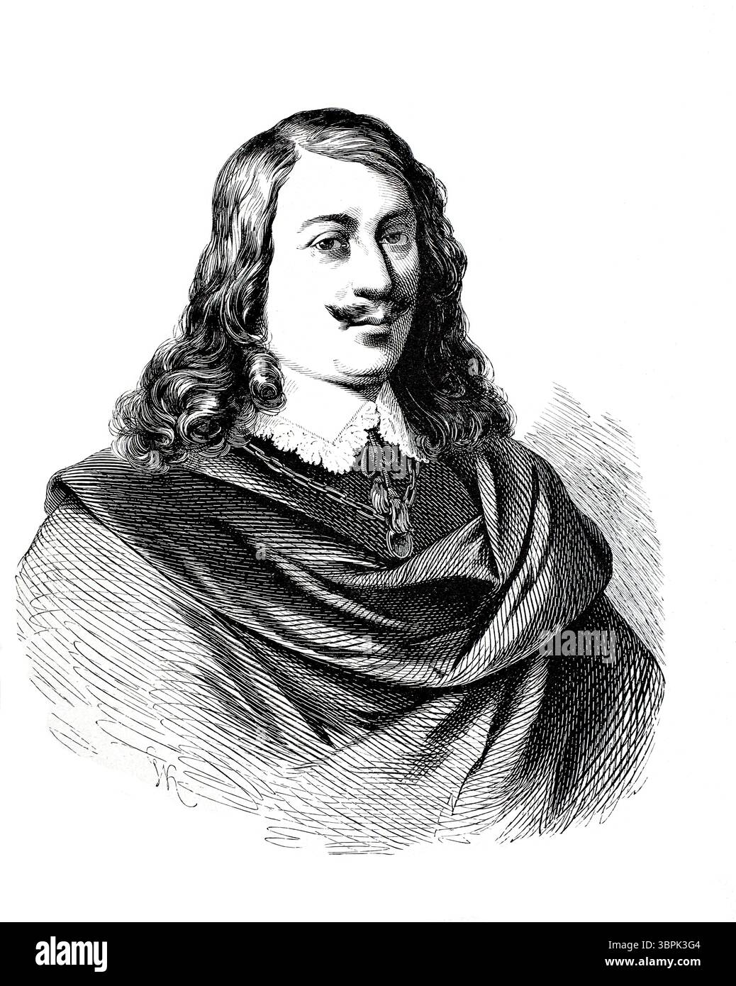 David Teniers (* 15. Dezember 1610 in Antwerpen getauft; 25. April 1690 in Brüssel), flämischer Maler, Zeichner und Kurator, historische, digital restaurierte Reproduktion eines Originals aus dem 19. Jahrhundert Stockfoto