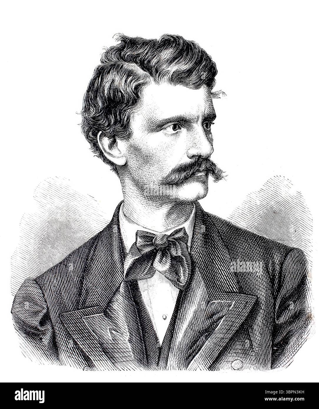 Carl Theodor Piloty, ab 1860 von Piloty, auch Karl (1. Oktober 1826 bis 21. Juli 1886), war ein deutscher Maler, historisch, digital aufgearbeitete Reproduktion eines Modells aus dem 19. Jahrhundert Stockfoto