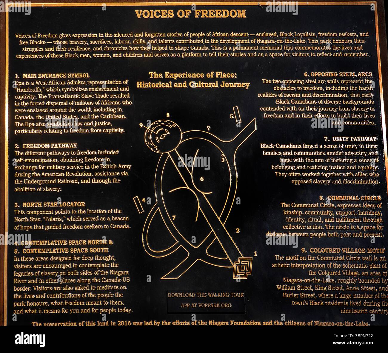 Voices of Freedom Park in Niagara-on-the Lake Ontario Kanada Stockfoto