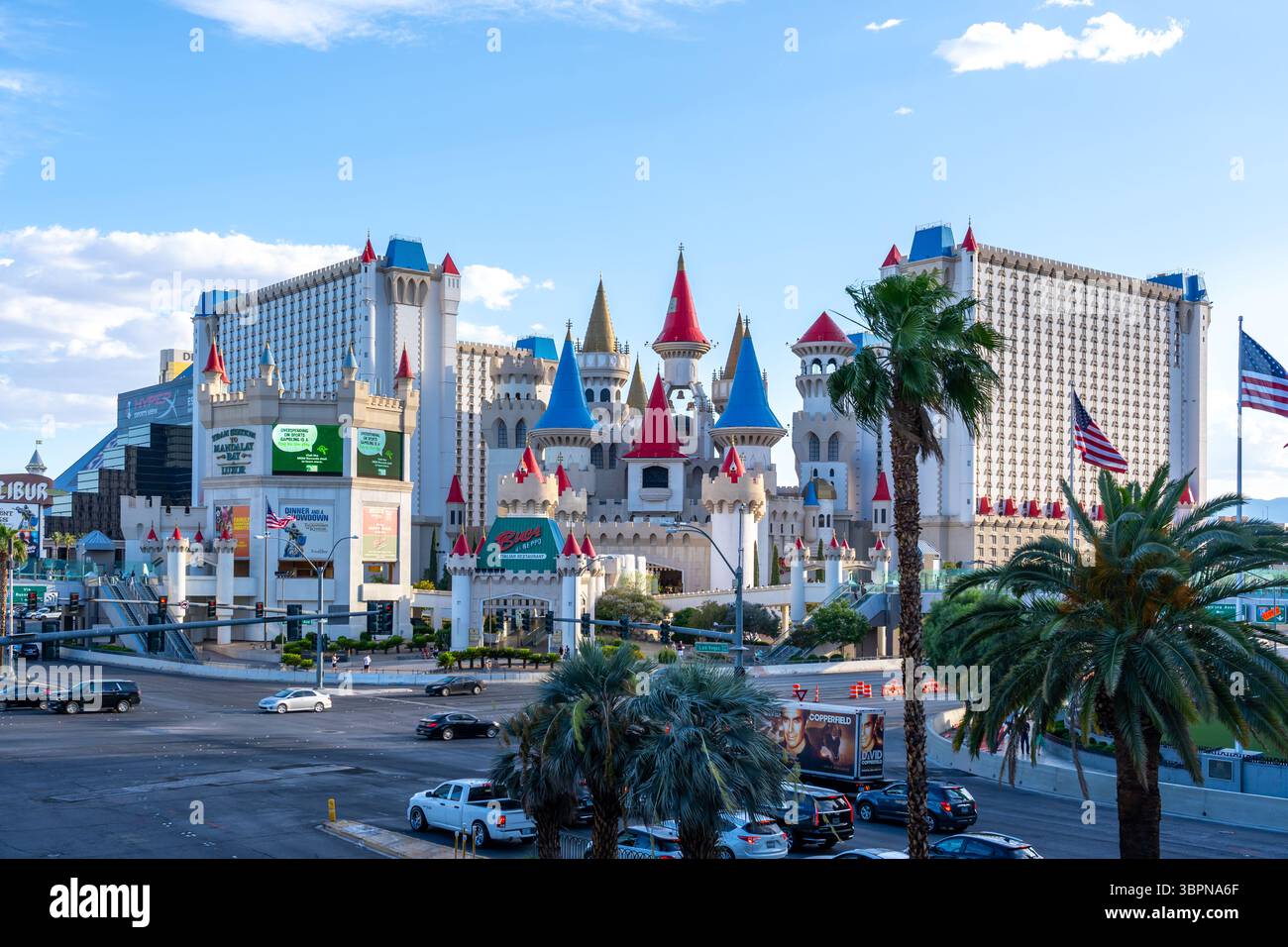 Excalibur Hotel and Casino am Las Vegas Strip in Las Vegas, Nevada, USA, am 30. Mai 2023. Stockfoto