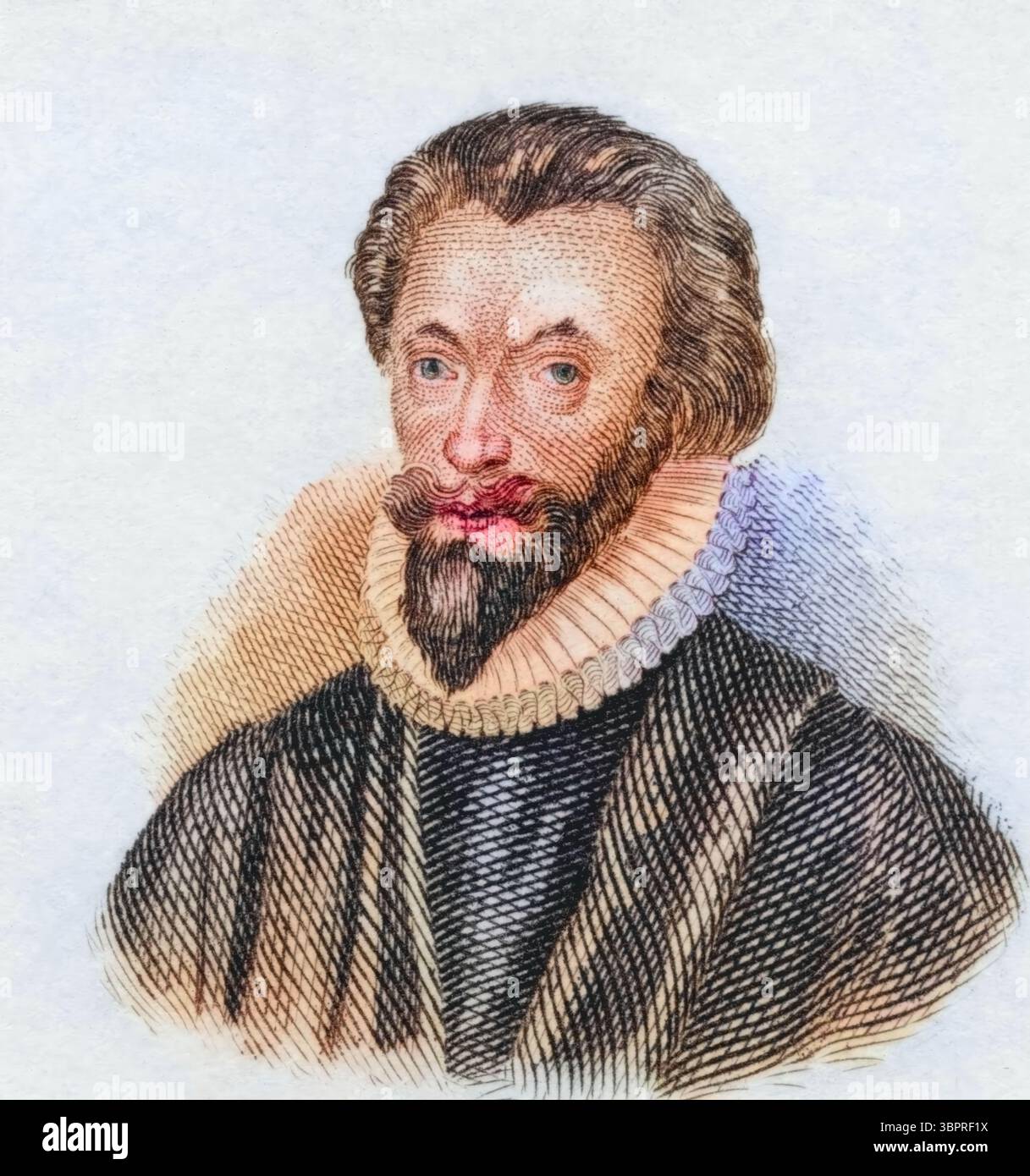 John Donne, (geb. 22. Januar 1572 in London, am. 31. März 1631 ebenda) war ein englischer Schriftsteller und der bedeutendste der metaphysischen Dichter. Sein Werk umfasst Predigten, religiöse Gedichte, Übersetzungen aus dem Lateinischen, Epigramme, Elegien, Lieder und Sonette. Aus Crabbs Historical Dictionary, veröffentlicht 1825. Stockfoto