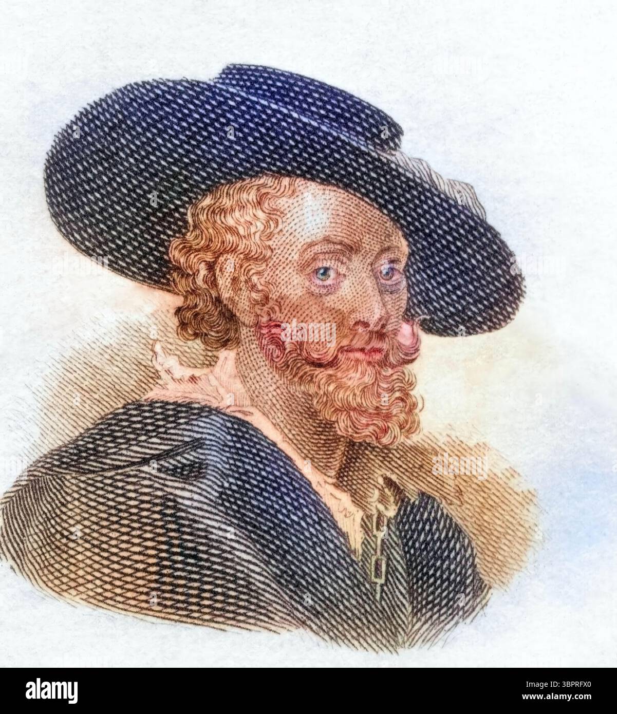 "Peter Paul Rubens; auch Pieter Pauwel Rubens oder latinisiert Petrus Paulus Rubens, (geb. 28. Juni 1577 in Siegen, am. 30. Mai 1640 in Antwerpen) war ein Maler flämischer Herkunft. Er war einer der bekanntesten Barockmaler und Diplomat der spanisch-habsburgischen Krone' Stockfoto